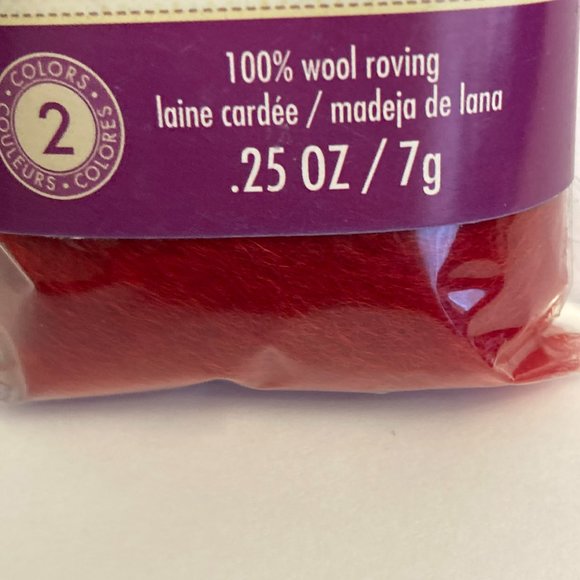 24 Dimensions FeltWorks 100% Wool Roving Orange Tomato Red 0.25oz Needle Felting - Picture 4 of 16